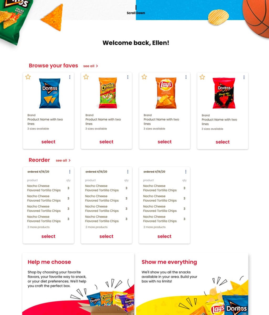Frito-lay home screen authentication