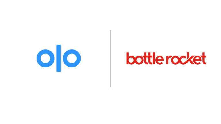 Olo logo next to Bottle Rocket logo