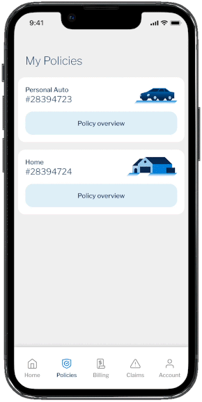 Walk through of Texas Farm Bureau Insurance ID card in app